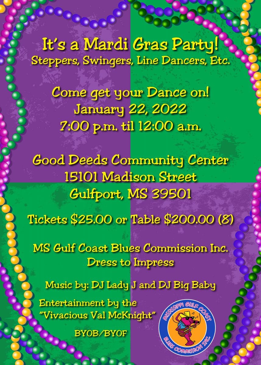 Mardi Gras Party 2022 Invitation